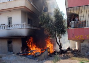 Didim'de Korkutan Ev Yangını