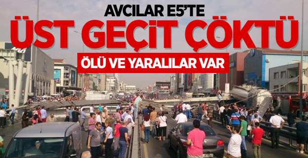 Avcılar'da Üst Geçit Çöktü
