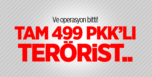499 PKK'lı öldürüldü!