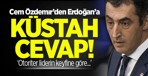 Cem Özdemir'den Erdoğan'a küstah cevap