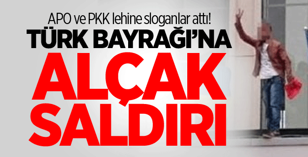 Almanya'da Türk Bayrağı'na büyük terbiyesizlik