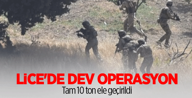 Lice operasyonunda 10 ton amonyum nitrat ele geçirildi