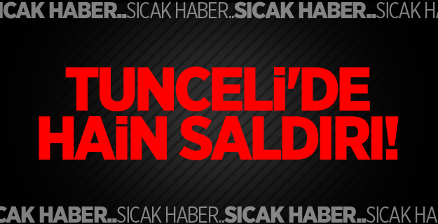 Tunceli'de hain saldırı!