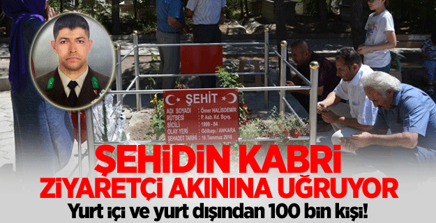 Şehit Halisdemir'in kabrini 100 bin kişi ziyaret etti