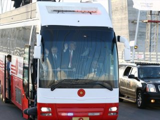 Köprüden ilk geçiş Erdoğan'dan