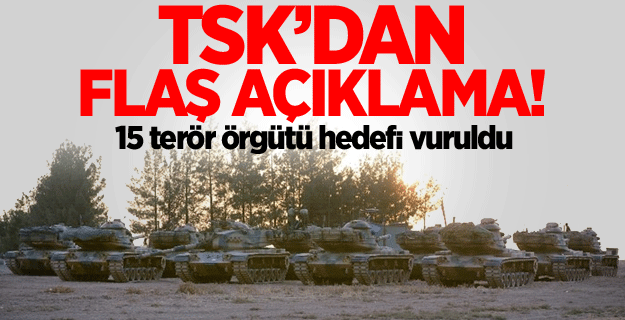 TSK: 11 terör hedefi vuruldu