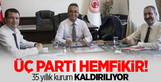 Üç parti YÖK'ün kaldırılmasında uzlaştı