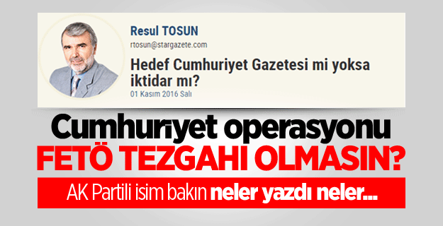Hedef Cumhuriyet Gazetesi mi yoksa iktidar mı?