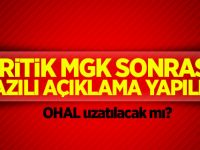 Kritik MGK sonrası yazılı açıklama yapıldı