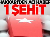 Hakkari'den acı haber: 1 şehit