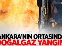 Başkentte doğalgaz boru hattında yangın