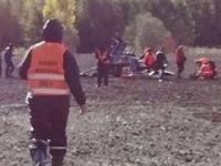 Türk takımının katıldığı yarışta helikopter düştü!