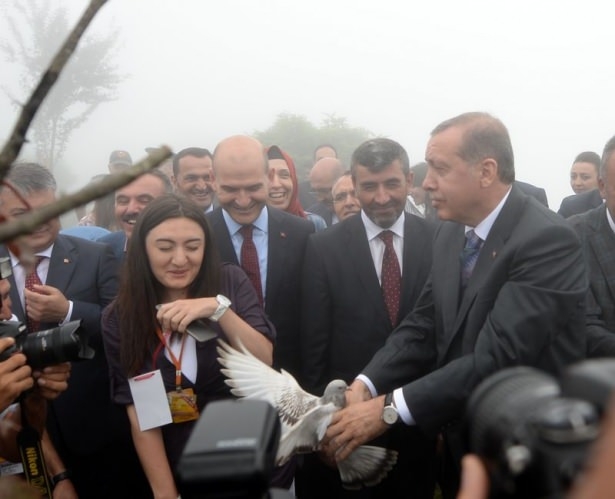 Cumhurbaşkanı Erdoğan'ın başına keklik kondu 19