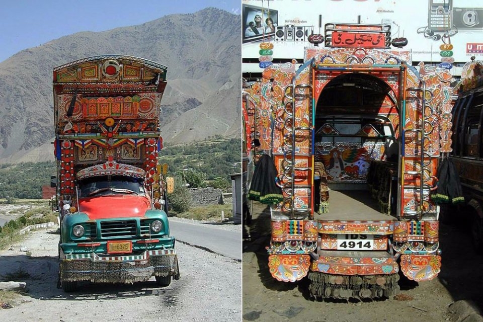 Pakistan'ın süslü kamyonetleri 8