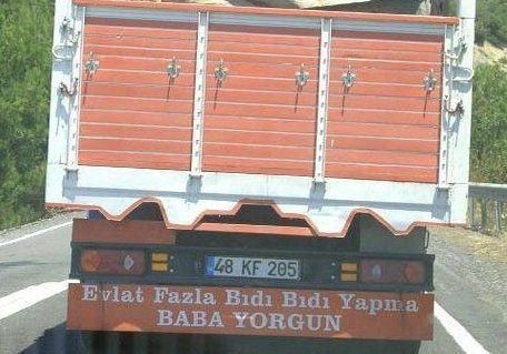 Türklere özgü araba arkası yazıları 16