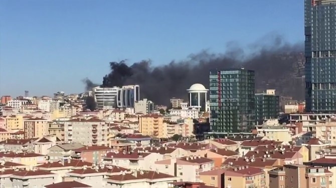 Maltepe'de Otel İnşaatında Yangın 4