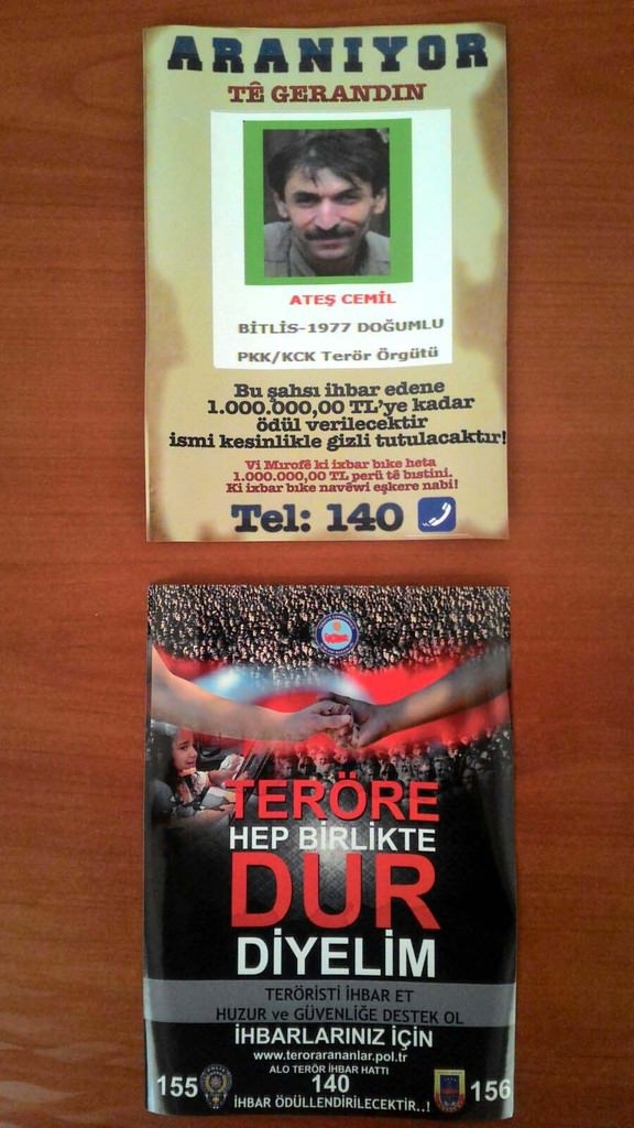 Bitlis'te Aranan PKK'lıların Afişleri Asıldı! 2