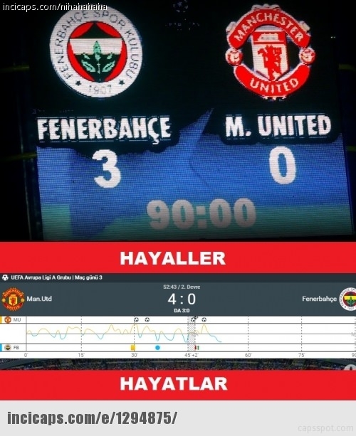 Manchester United - Fenerbahçe maçı capsleri 23