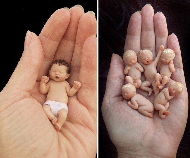 Yeni doğmuş bebeklerin minyatür heykelleri şaşırtıyor 5