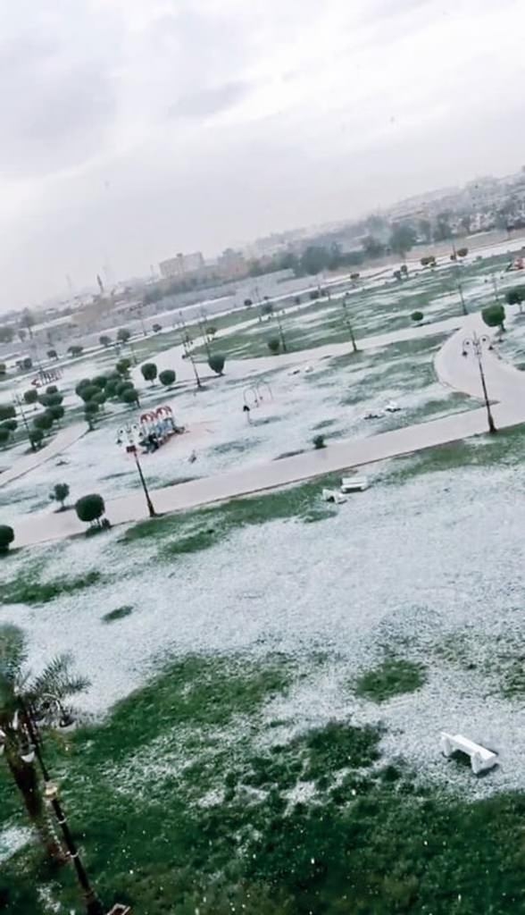 Suudi Arabistan'da çöle aniden kar yağdı! 10