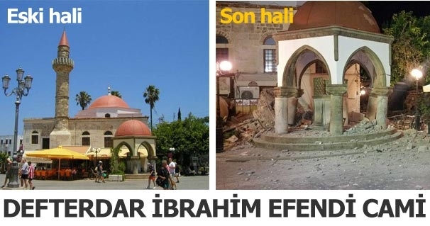 Tarihi cami depremde yıkıldı! 2