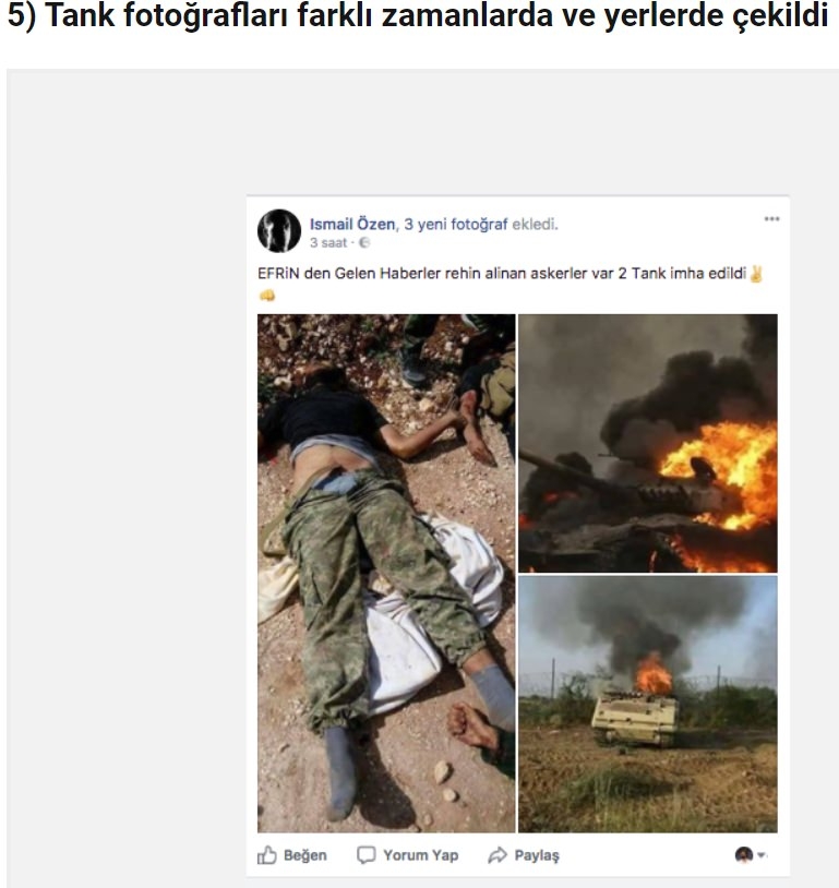 Sosyal medyalarda gördüğünüz 'Afrin' yalanları 5
