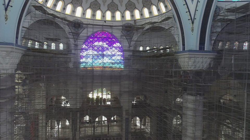 Çamlıca Camii'nin içi ilk kez drone ile görüntülendi 1