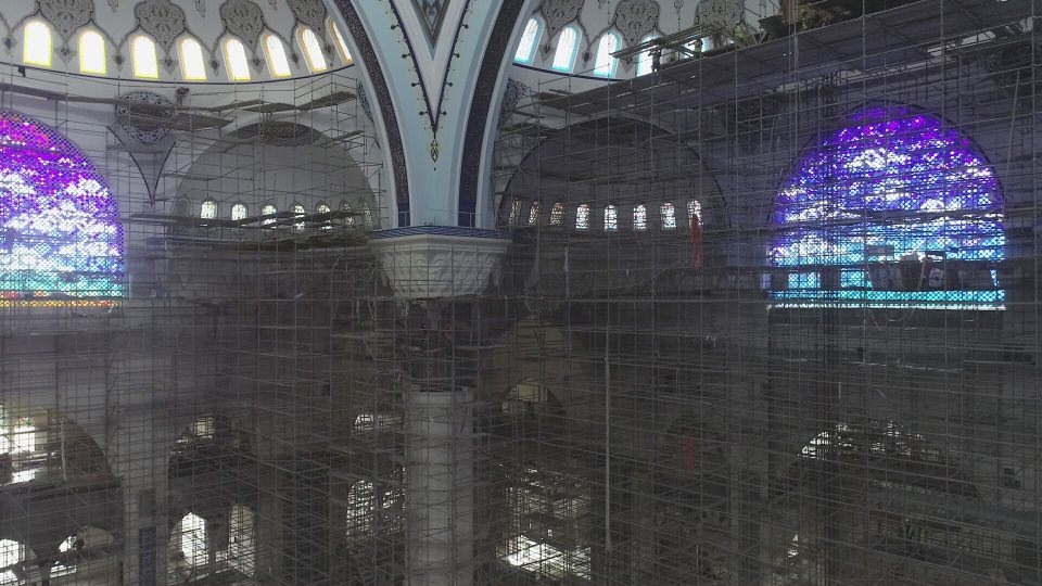 Çamlıca Camii'nin içi ilk kez drone ile görüntülendi 2