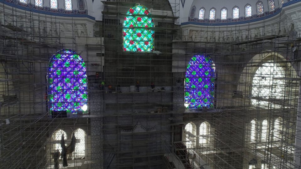Çamlıca Camii'nin içi ilk kez drone ile görüntülendi 4