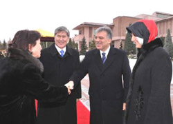 Gül ve Atambayev Kocatepe Camii'nde