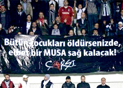 Çarşı'dan İsrail'e pankartlı mesaj
