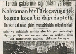 1937 yılının Dersim manşetleri