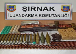 Şırnak'ta mühimmatlar ele geçirildi