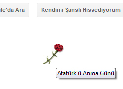 Google, Atatürk'ü karanfille andı