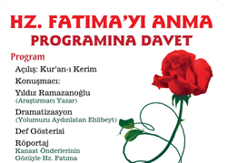 Hz. Fatıma Anılıyor