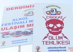 Bira festivaline inekli protesto