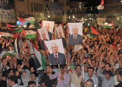 Abbas konuştu Ramallah çoştu