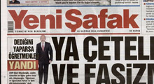 Yeni Şafak'tan çok sert manşet