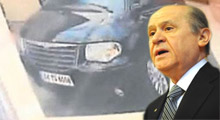 MHP'nin önünde sahte plakalı aracın sırrı