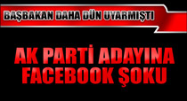 AK Partili adaya facebook şoku