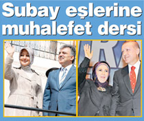 Subay eşlerine muhalefet dersi