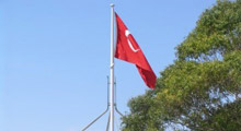 Ukrayna'daki en büyük Türk bayrağı Odesa'da 