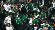 Bursaspor tribünlerinde kavga