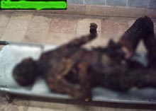 Libya'da kömürleşmiş cesetler