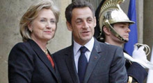 Sarkozy, Clinton ile görüştü
