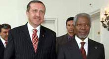Erdoğan, Annan'ı kabul etti