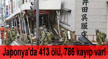 Japonya'da 413 ölü, 786 kayıp var!