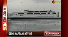 Kaptan NTV muhabirini fena bozdu!