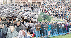 Müslümanlar camilere koştu