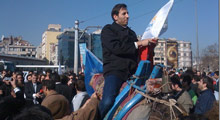 Mübarek'e en çarpıcı protesto!